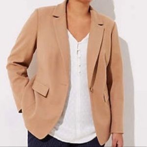 LOFT Camel Blazer with elbow patch